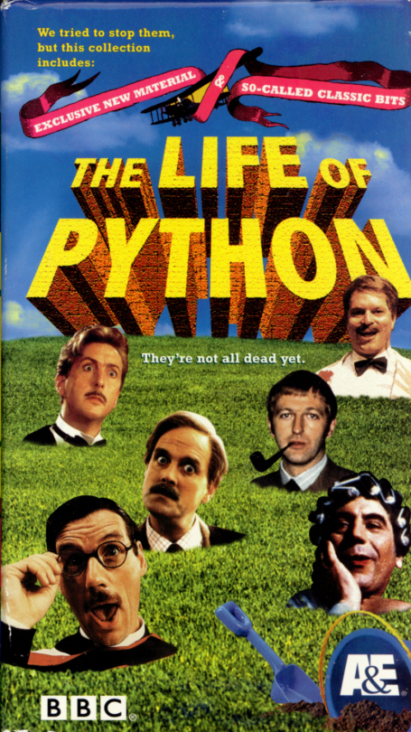  The Life of Python VHS Box Set. Conceived, written and performed by Graham Chapman, John Cleese, Terry Gilliam, Eric Idle, Terry Jones, Michael Palin. With special appearances by Eddie Izzard, Meat Loaf, Kevin Kline, Sir David Frost, Ronnie Corbett, & the creators of South Park, Trey Parker & Matt Stone. 2000.