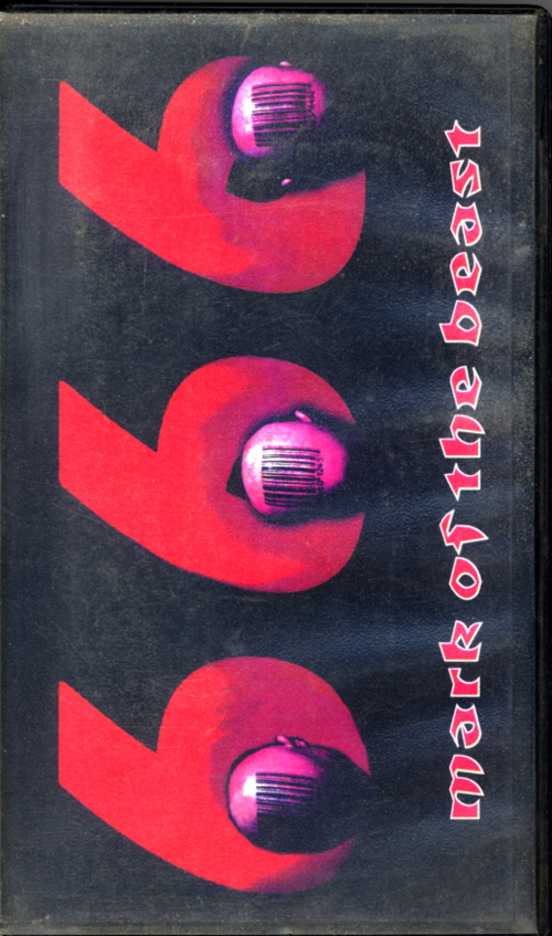 666 Mark of the Beast VHS box cover art. Propaganda video directed by Anthony J Hilder. 1998.