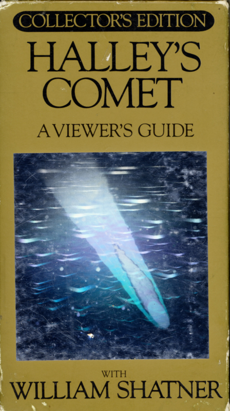 Halley's Comet: A Viewer's Guide With William Shatner on VHS. Holographic cover. 1985.