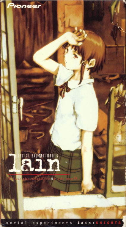 Serial Experiments Lain: Knights on VHS. Anime starring Bridget Hoffman. Character Design by Yoshitoshi Abe. 1998.