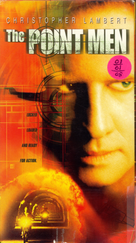 The Point Men VHS cover. Action drama movie starring Christopher Lambert, Kerry Fox, Vincent Regan. Directed by John Glen. 2001.