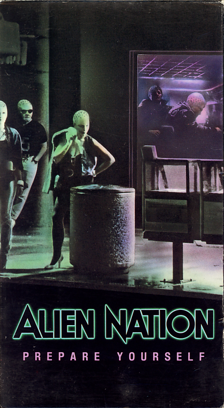 Alien Nation on VHS video. Starring James Caan, Mandy Patinkin, Terence Stamp. Directed by Graham Baker. 1988.