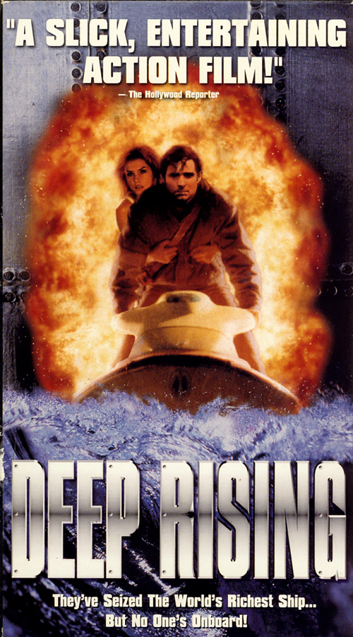Deep Rising on VHS. Movie starring Treat Williams, Famke Janssen, Anthony Heald. Directed by Stephen Sommers. 1998.