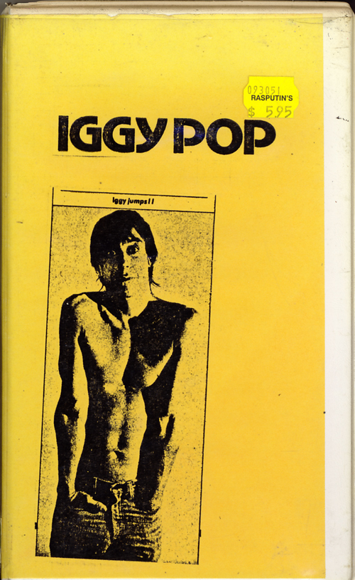 Iggy Pop on VHS. Starring Iggy Pop, David Letterman. 1980s.
